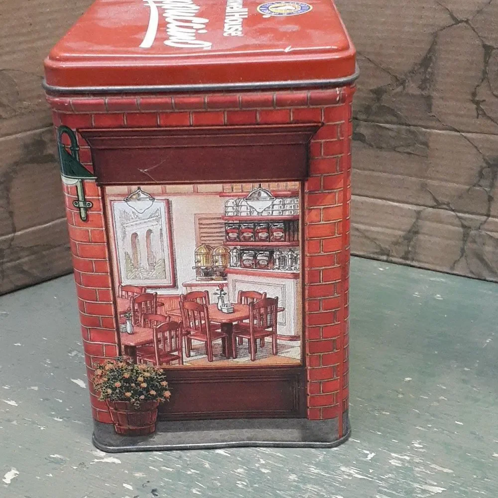 Bundle of 3 vintage coffee scenic tins.‎